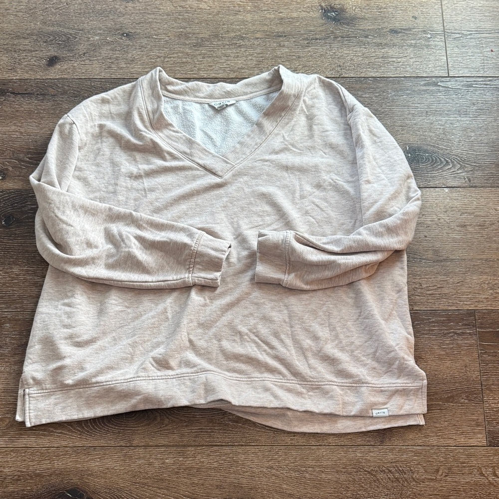 Orvis‎ cream sweat shirt soft XXL